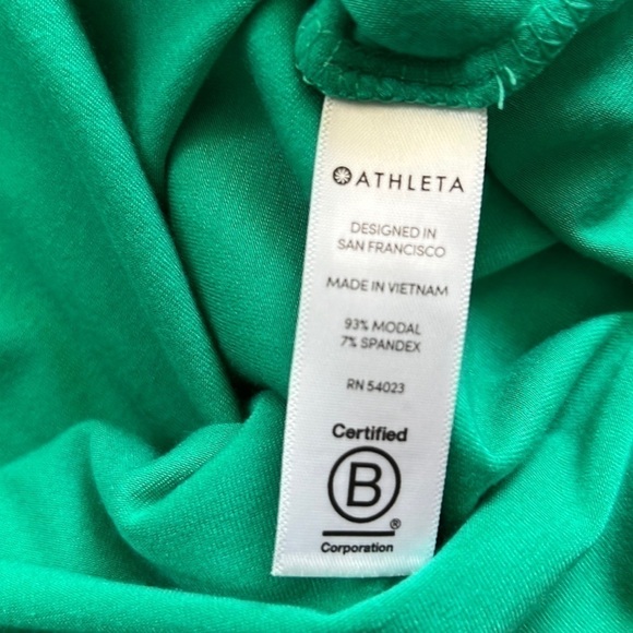 NWT Athleta Santorini Solid V Neck Dress Size MT Soft Modal Fabric - Picture 9 of 10